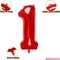 32 Inch Red Number 1 Balloons Foil Ballon Digital Birthday Party Decoration Supplies (Red Number 1 Balloon)